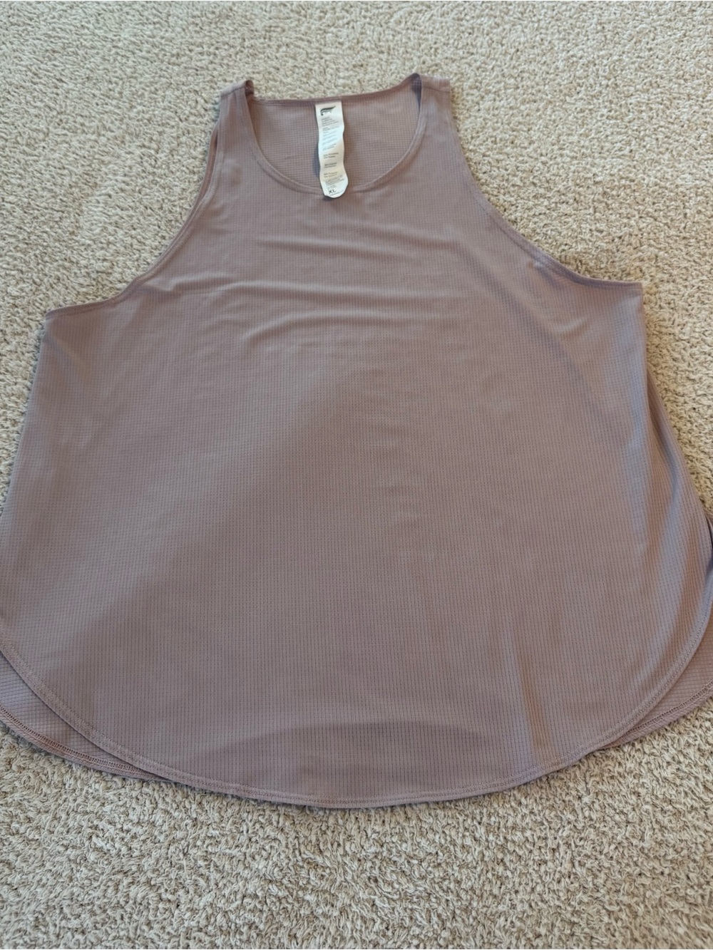 Fabletics Ribbed Scoop Neck Tank Top in Mauve